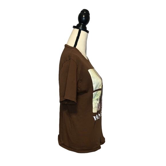 Van Gogh The Olive Orchard Shirt Women Sz L Brown Graphic Tee Philosophy of Love - Picture 5 of 8